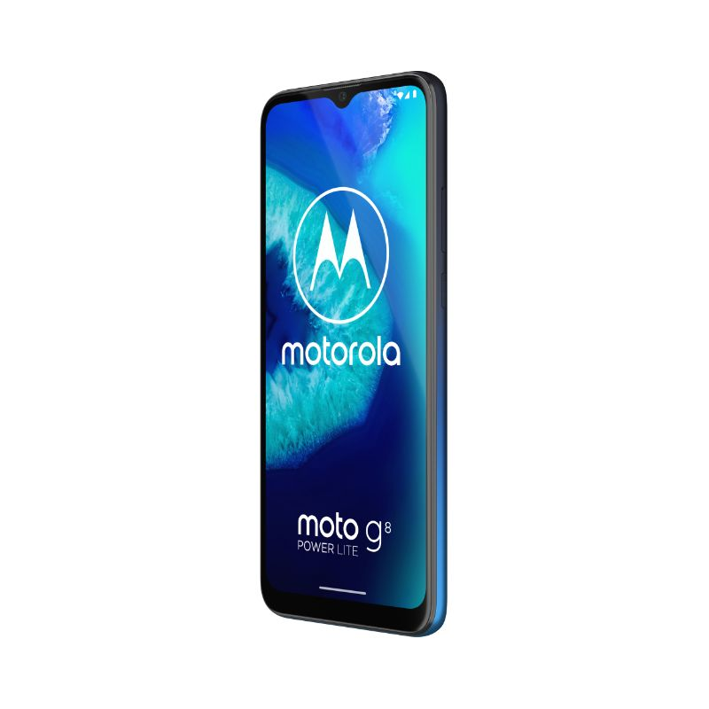 Móvil - Motorola G8 POWER LITE, Azul, 64 GB, 4 GB, 6.5'' HD+, Mediatek Helio P35 Octa-Core, 5000 mAh, Android