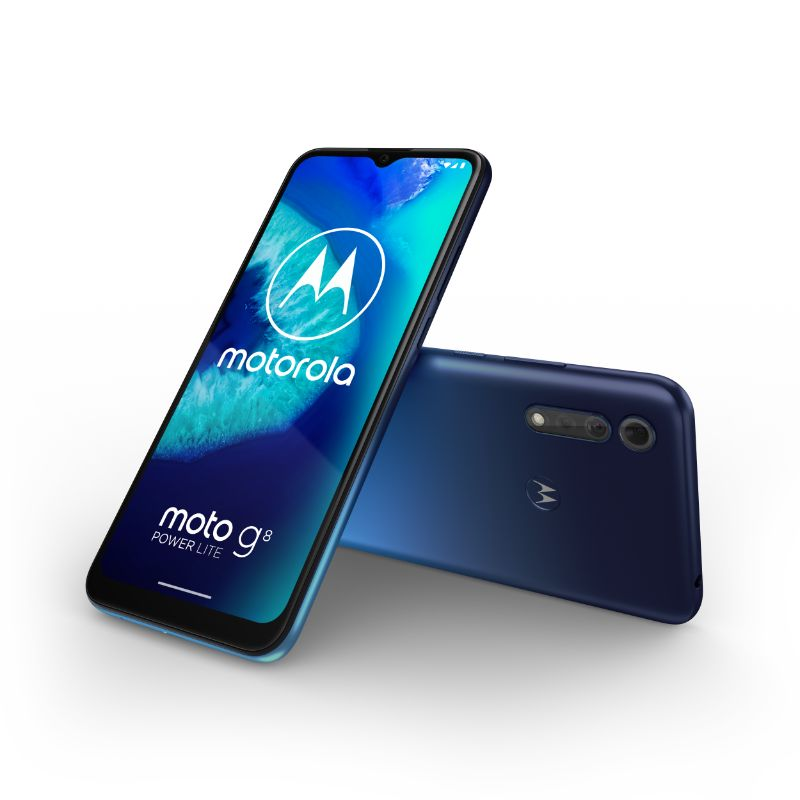 Móvil - Motorola G8 POWER LITE, Azul, 64 GB, 4 GB, 6.5'' HD+, Mediatek Helio P35 Octa-Core, 5000 mAh, Android