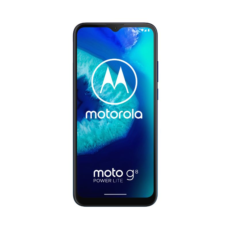 Móvil - Motorola G8 POWER LITE, Azul, 64 GB, 4 GB, 6.5'' HD+, Mediatek Helio P35 Octa-Core, 5000 mAh, Android