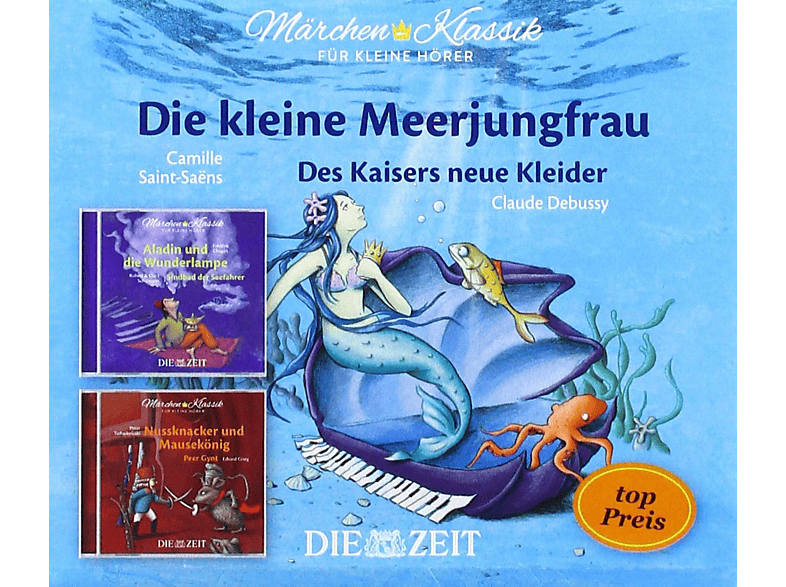 Märchen-Klassik für kleine Hörer – 3er-Set Nr. 4: Die kleine Meerjungfrau & Des Kaisers neue Kleider / Aladin und die Wunderlampe & Sindbad der Seefahrer / Nussknacker und Mausekönig & Peer Gynt – (CD)