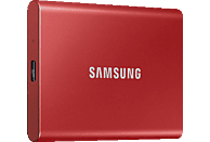 SAMSUNG Portable SSD T7 Festplatte, 500 GB SSD, extern, Metallic red