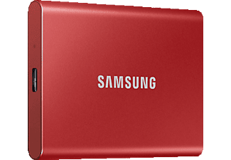SAMSUNG Portable SSD T7 Festplatte, 1 TB SSD, extern, Metallic red