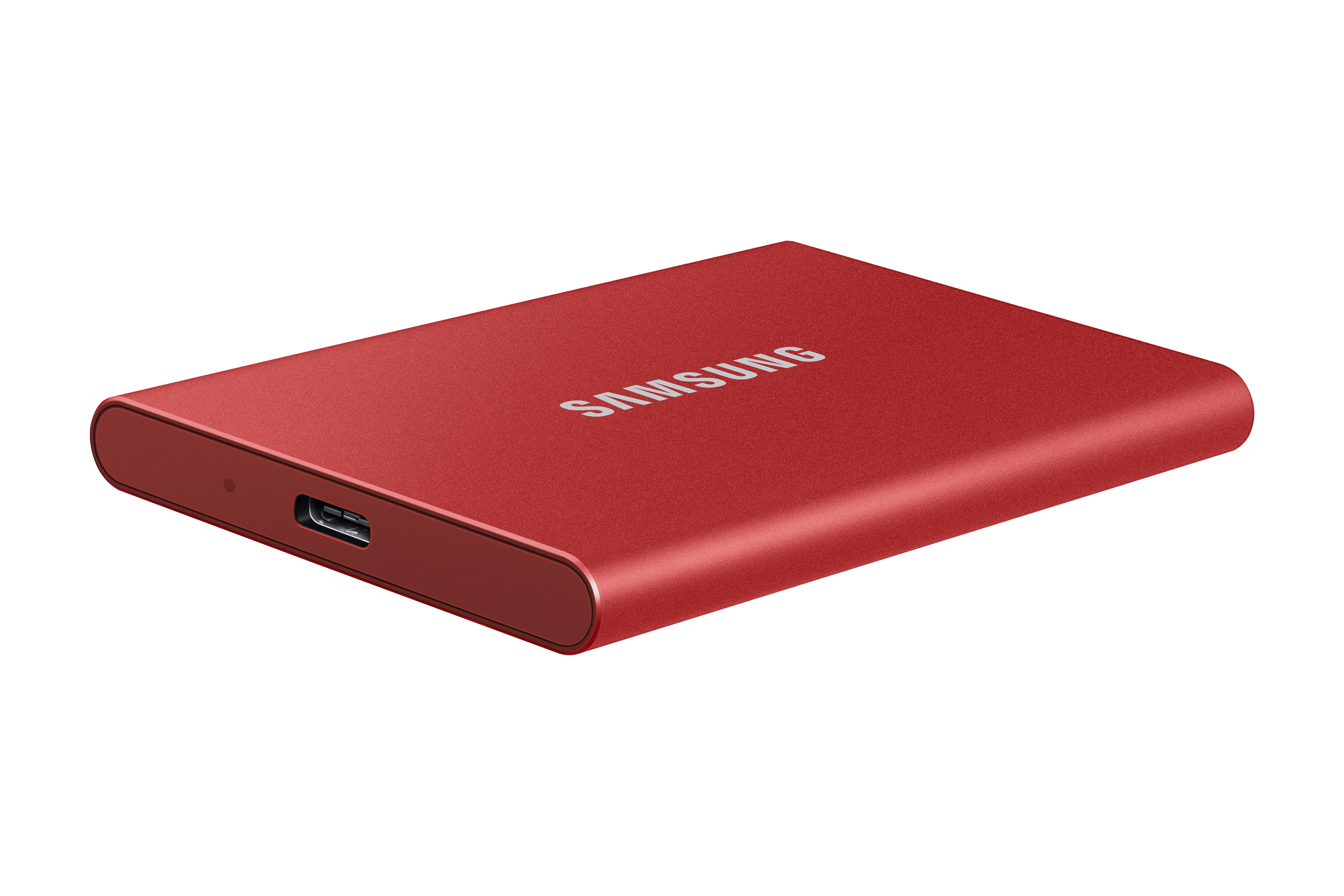 SAMSUNG Portable SSD T7 PC/Mac Festplatte, 1 TB SSD, extern, Metallic red