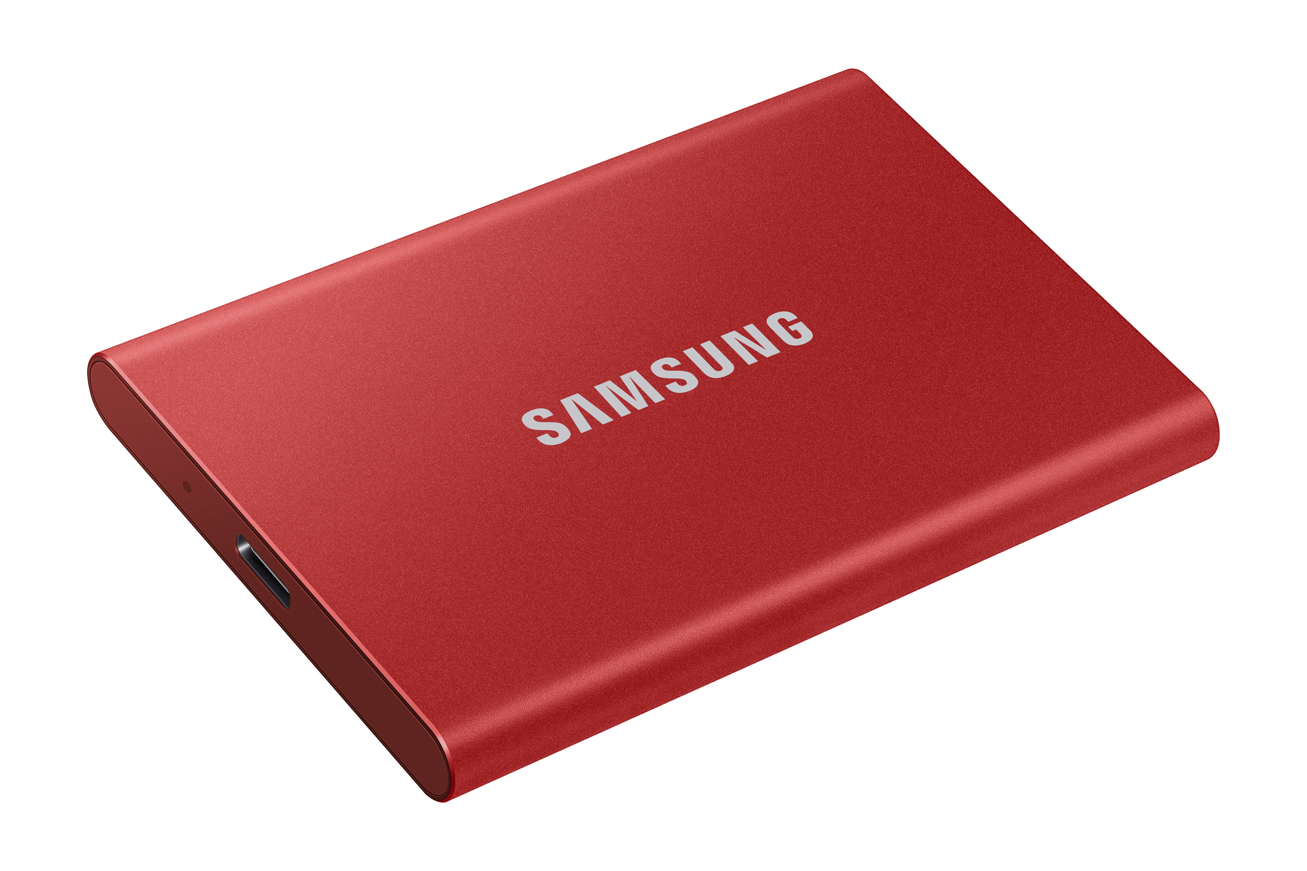 SAMSUNG Portable SSD T7 PC/Mac Festplatte, 1 TB SSD, extern, Metallic red