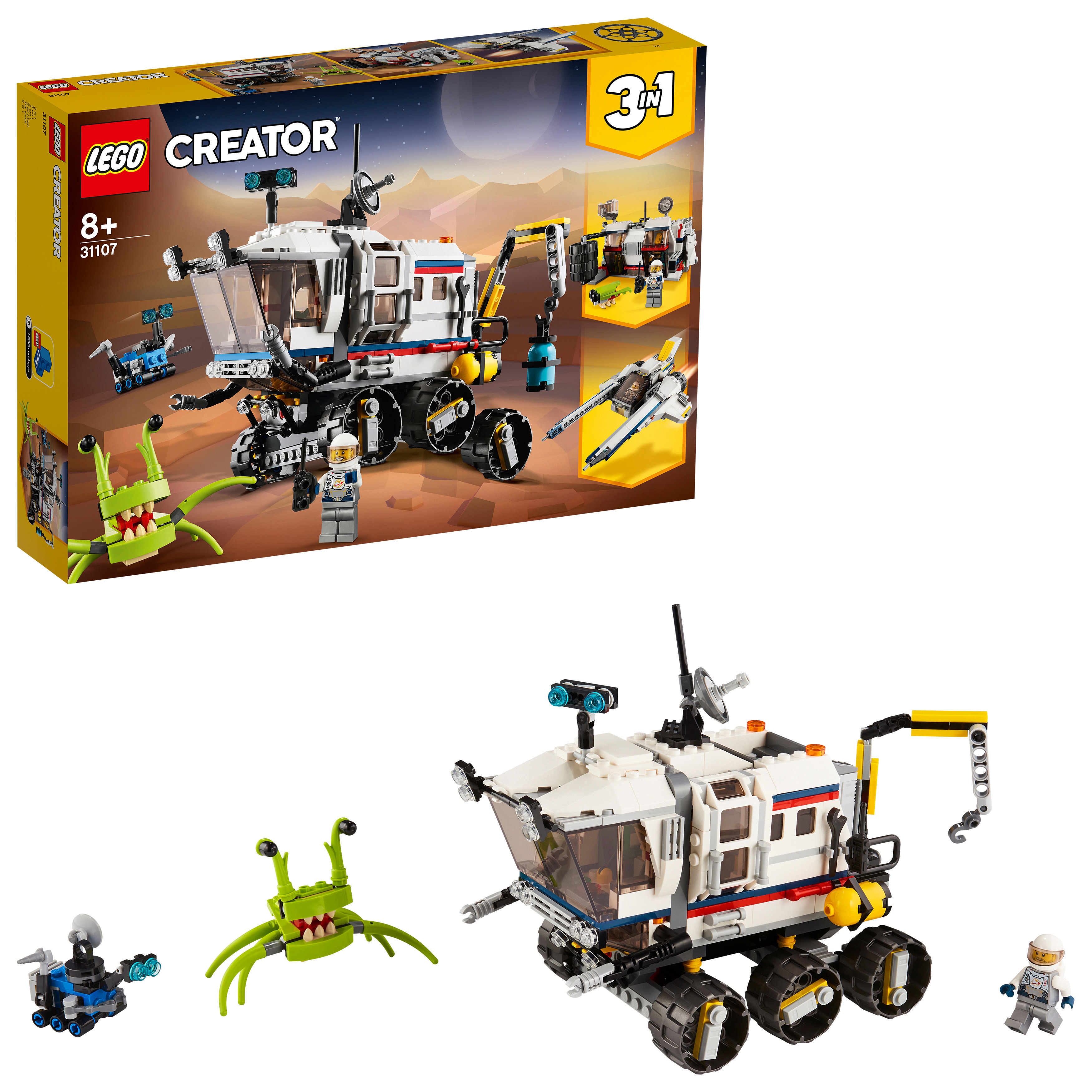LEGO 31107 Planeten Erkundungs-Rover Bausatz, Mehrfarbig