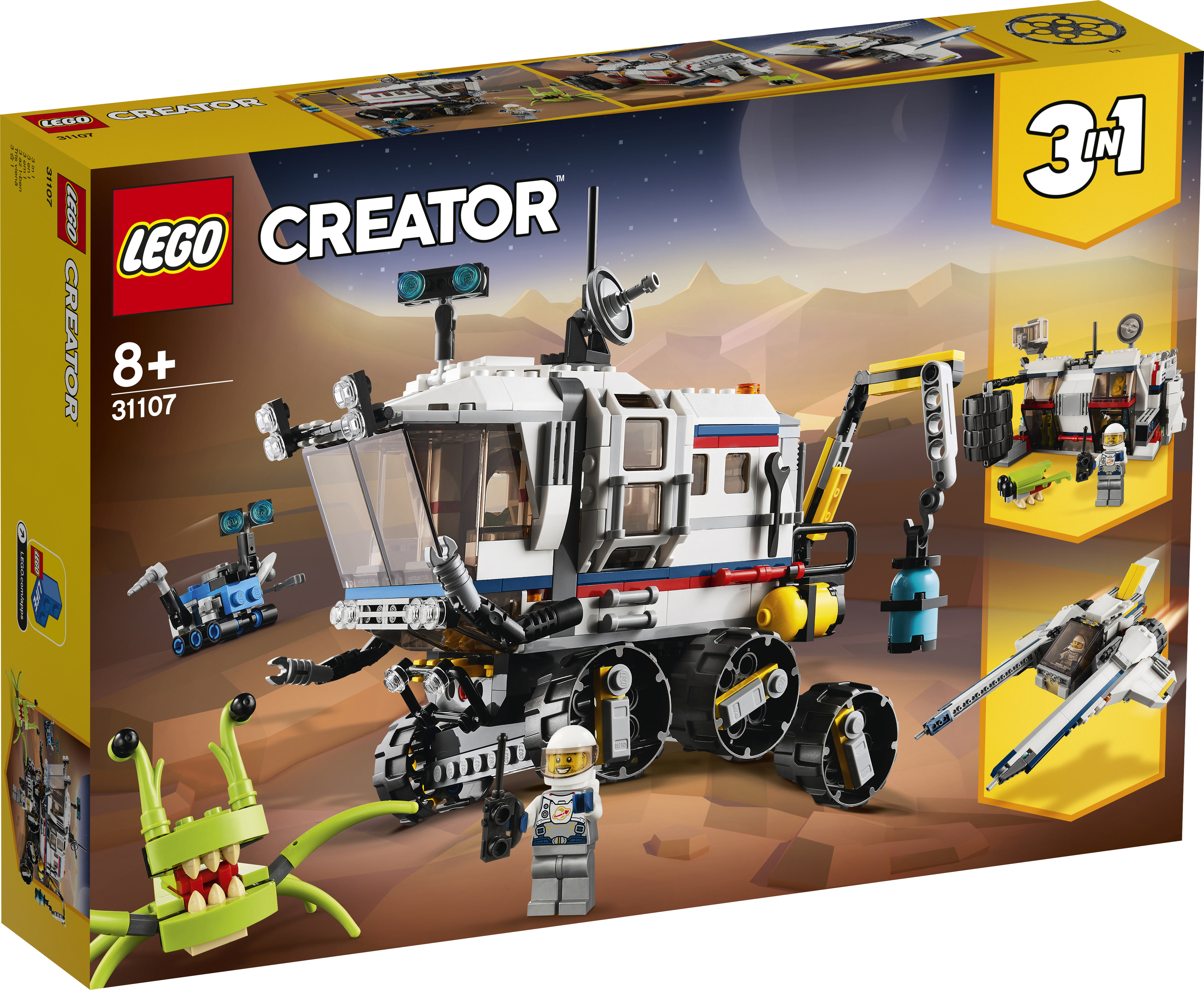 LEGO 31107 Planeten Erkundungs-Rover Bausatz, Mehrfarbig