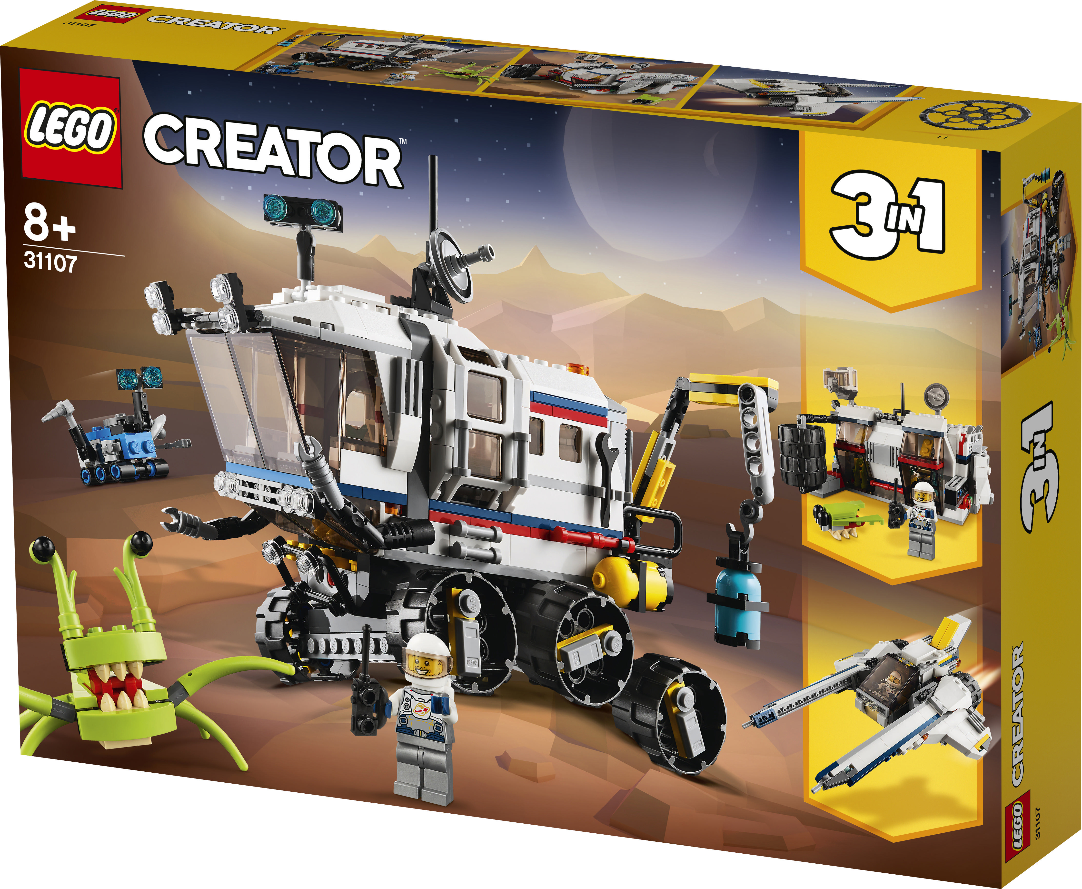 LEGO 31107 Planeten Erkundungs-Rover Bausatz, Mehrfarbig