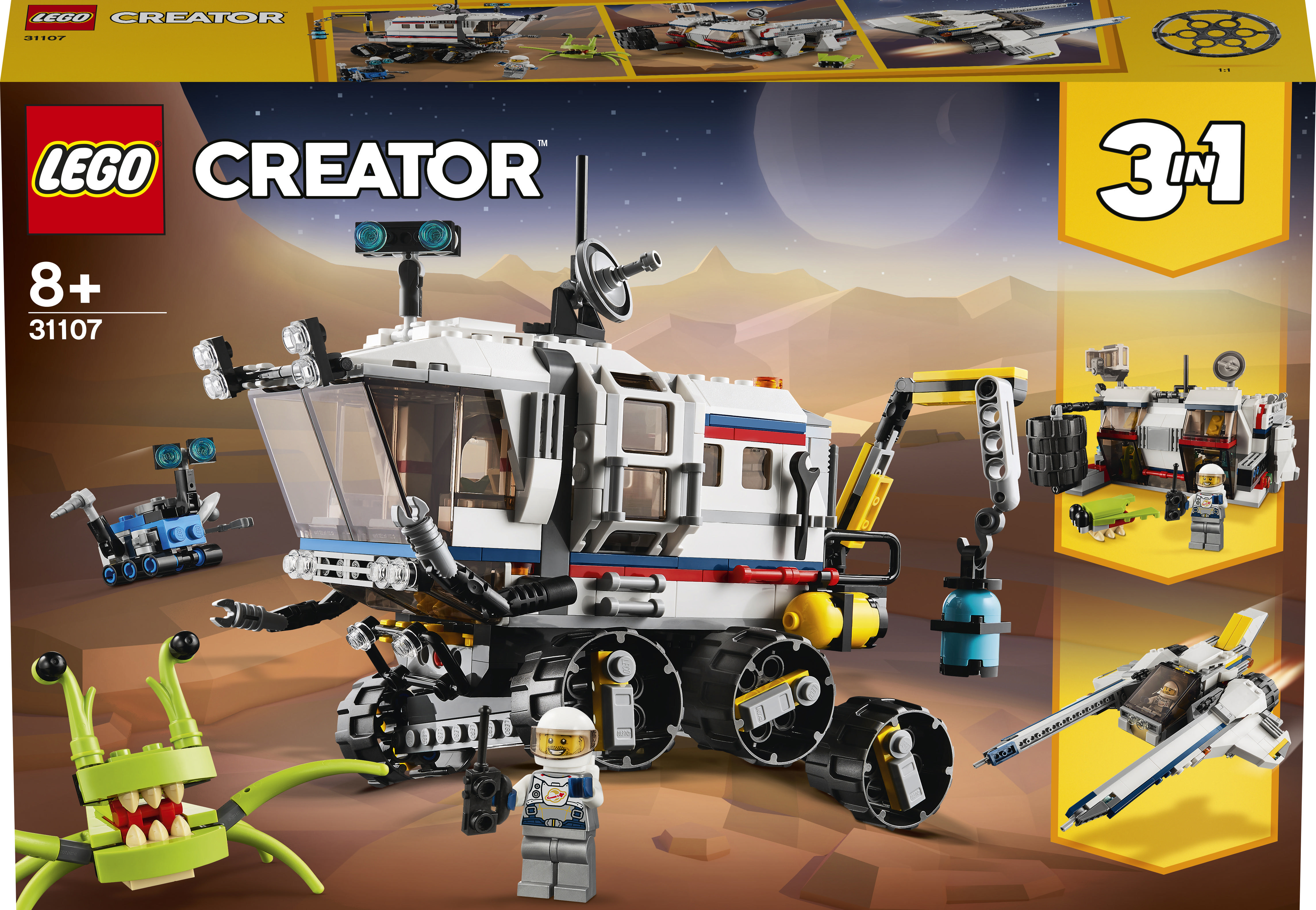 LEGO 31107 Planeten Erkundungs-Rover Bausatz, Mehrfarbig