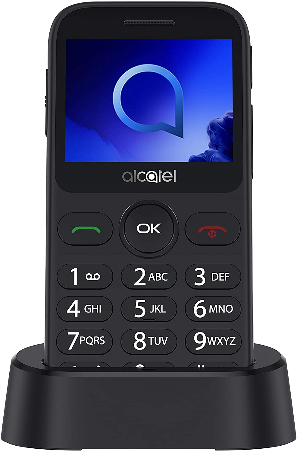 Móvil - Alcatel 2019G, 2.4 P, 2MP, Bluetooth, Radio FM, Linterna, SOS, Gris