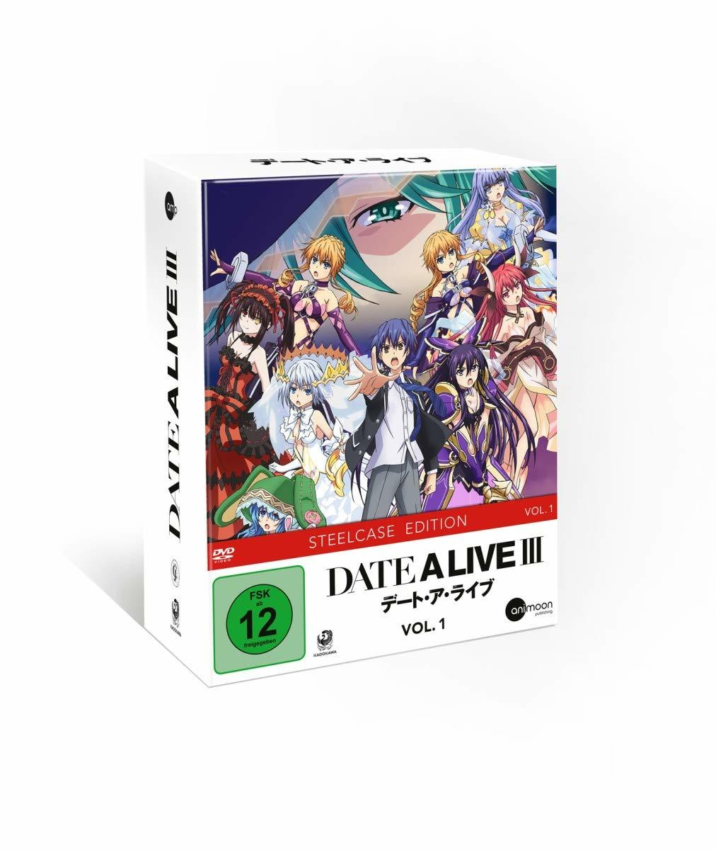 Anime-DVD-Box-Set mit dem Titel 'Date A Live III'. Zeigt mehrere Anime-Charaktere.