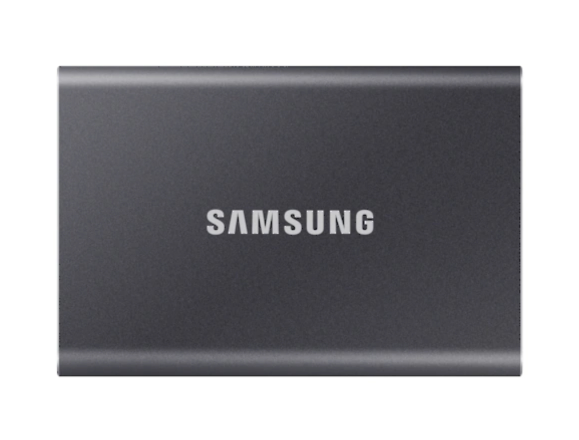 SAMSUNG Portable SSD T7 PC/Mac Festplatte, 500 GB SSD, extern, Titan grey