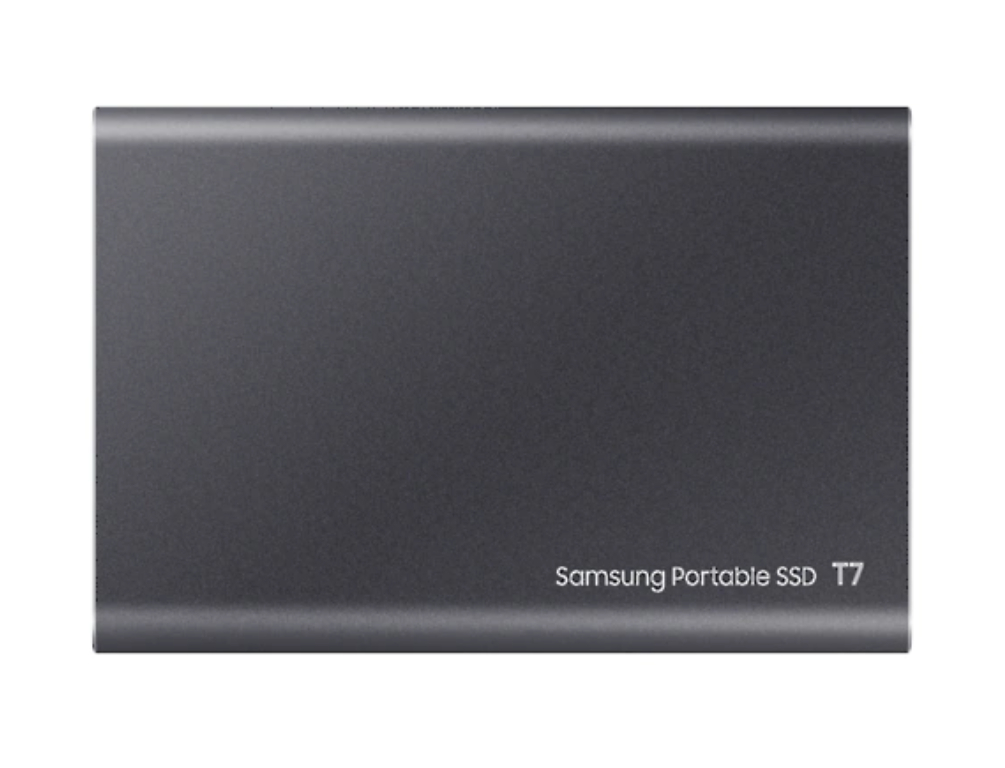 SAMSUNG Portable SSD T7 PC/Mac Festplatte, 500 GB SSD, extern, Titan grey