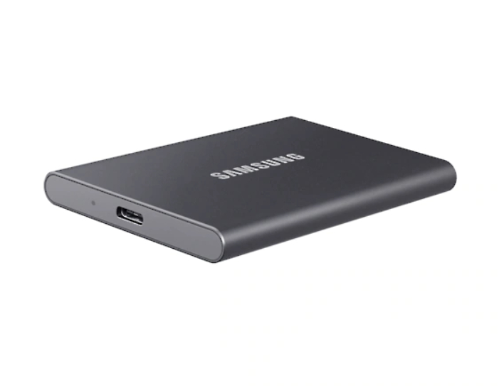 SAMSUNG Portable SSD T7 PC/Mac Festplatte, 500 GB SSD, extern, Titan grey