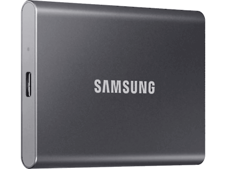 SAMSUNG Portable SSD T7 PC/Mac Festplatte, 500 GB SSD, extern, Titan grey Externe USB SSD