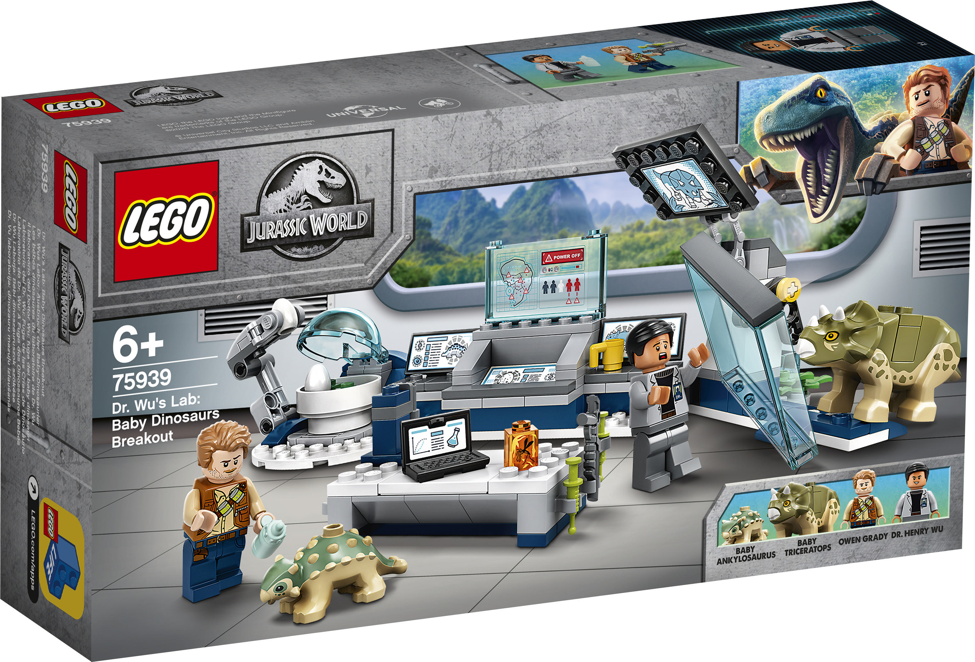 LEGO 75939 Dr. Wus Labor: Ausbruch der Baby-Dinosaurier Bausatz, Mehrfarbig