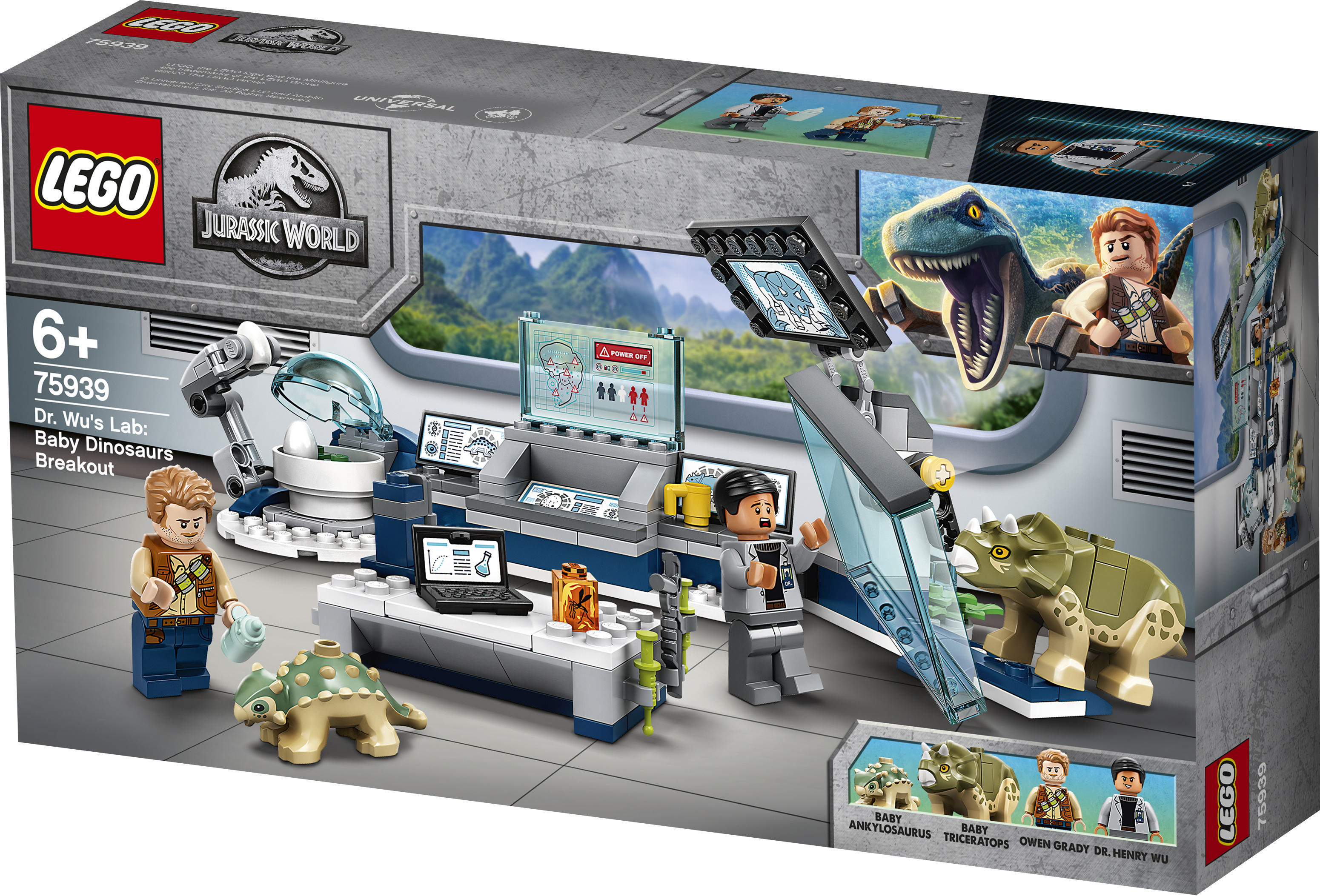 LEGO 75939 Dr. Wus Labor: Ausbruch der Baby-Dinosaurier Bausatz, Mehrfarbig