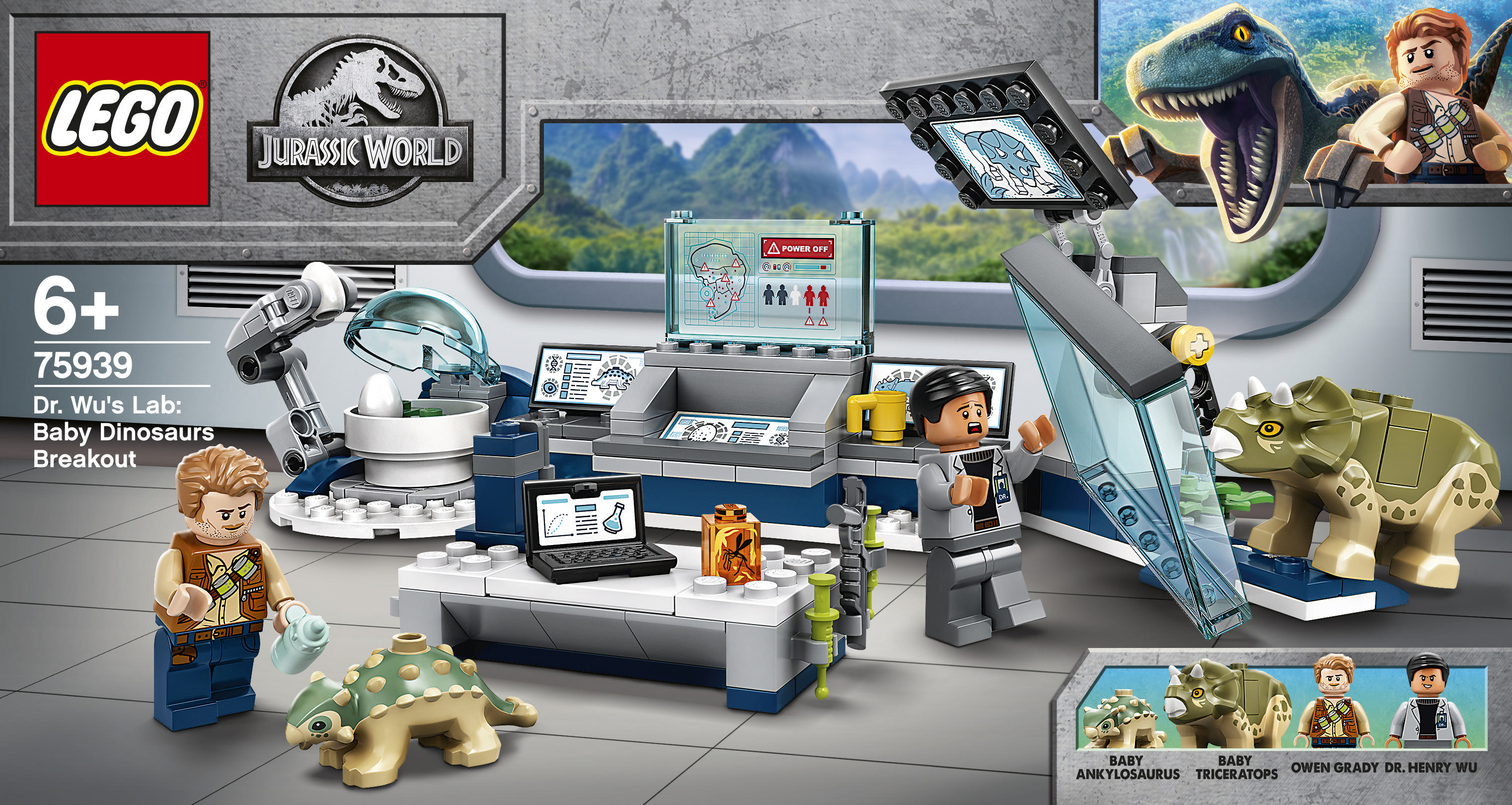 LEGO 75939 Dr. Wus Labor: Ausbruch der Baby-Dinosaurier Bausatz, Mehrfarbig