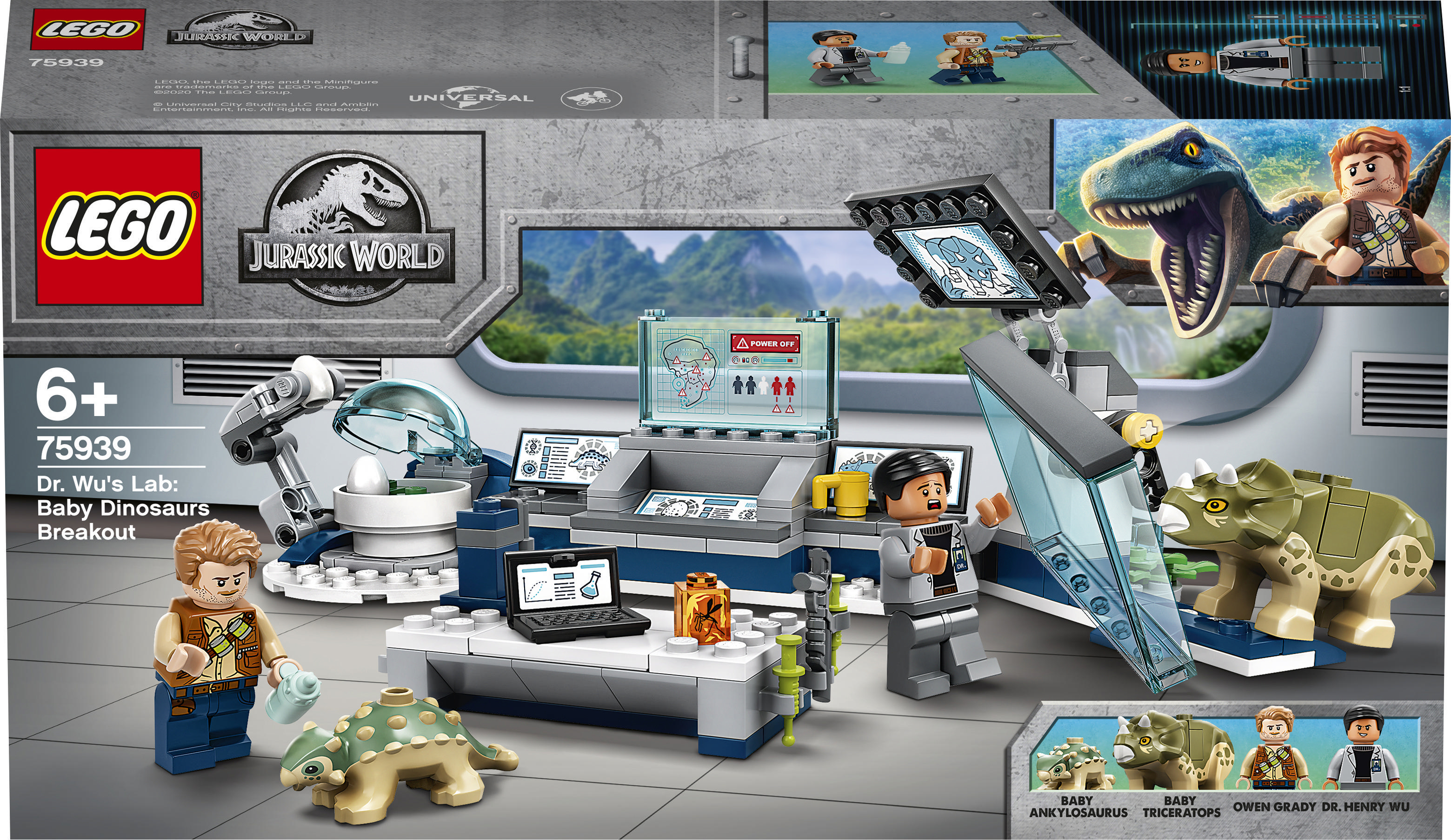 LEGO 75939 Dr. Wus Labor: Ausbruch der Baby-Dinosaurier Bausatz, Mehrfarbig
