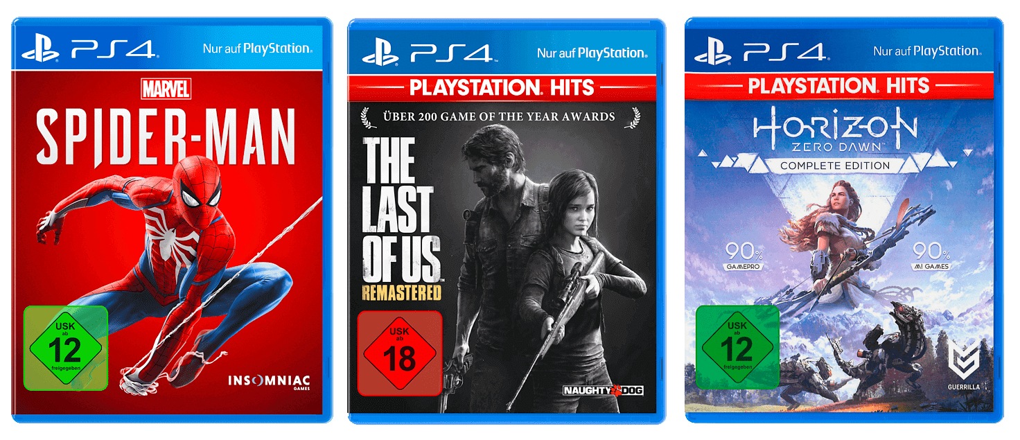 PlayStation Bundle (The Last of Us: Remastered, Marvel's Spider-Man, Horizon Zero Dawn Complete Edition) Nur Online - [PlayStation 4]