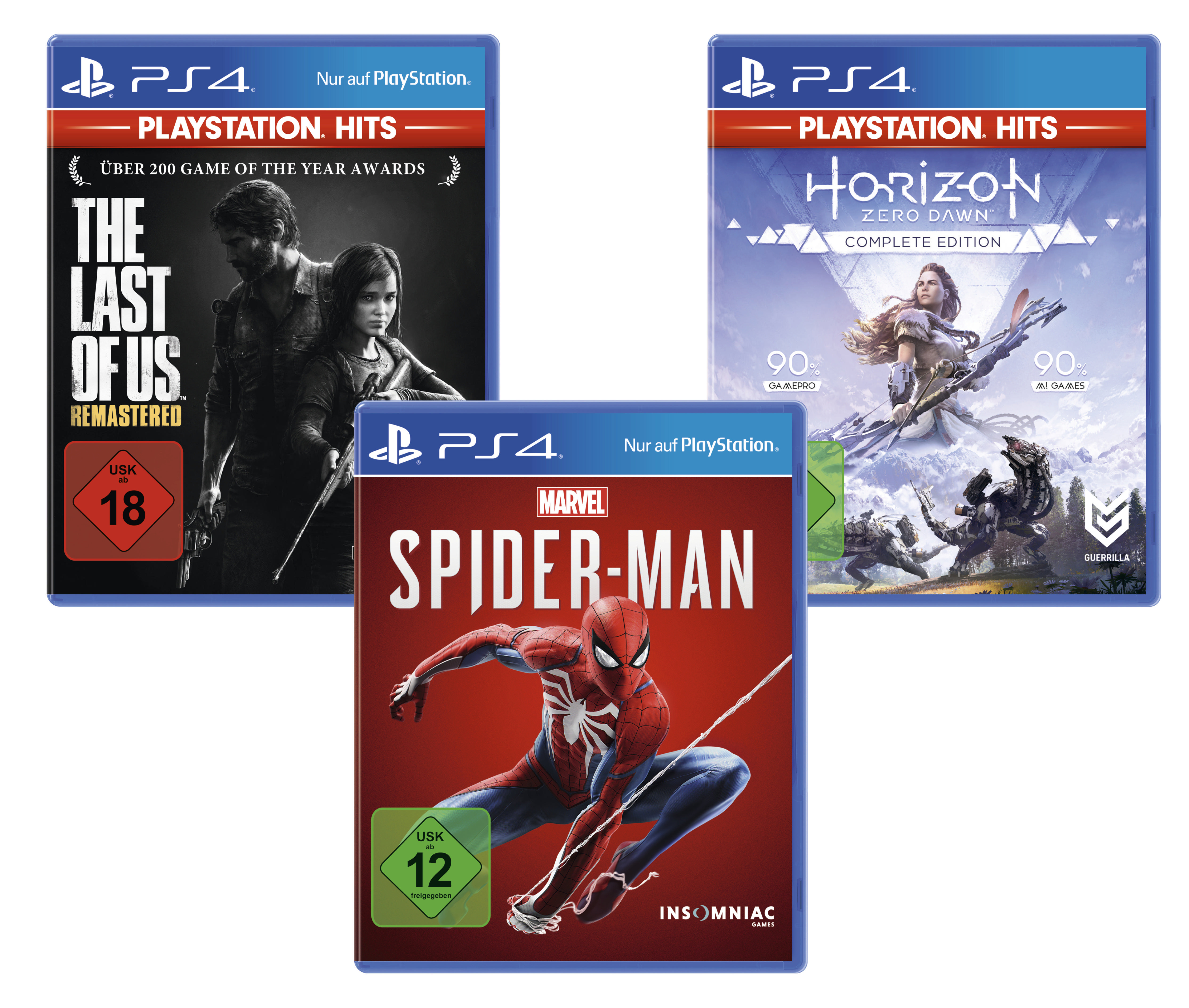 PlayStation Bundle (The Last of Us: Remastered, Marvel's Spider-Man, Horizon Zero Dawn Complete Edition) Nur Online - [PlayStation 4]