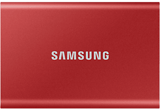 SAMSUNG Disque dur externe SSD portable T7 500 GB Rouge (MU-PC500R/WW)