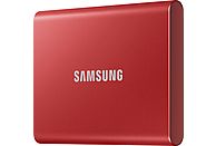 SAMSUNG Disque dur externe SSD portable T7 2 TB Rouge (MU-PC2T0R/WW)
