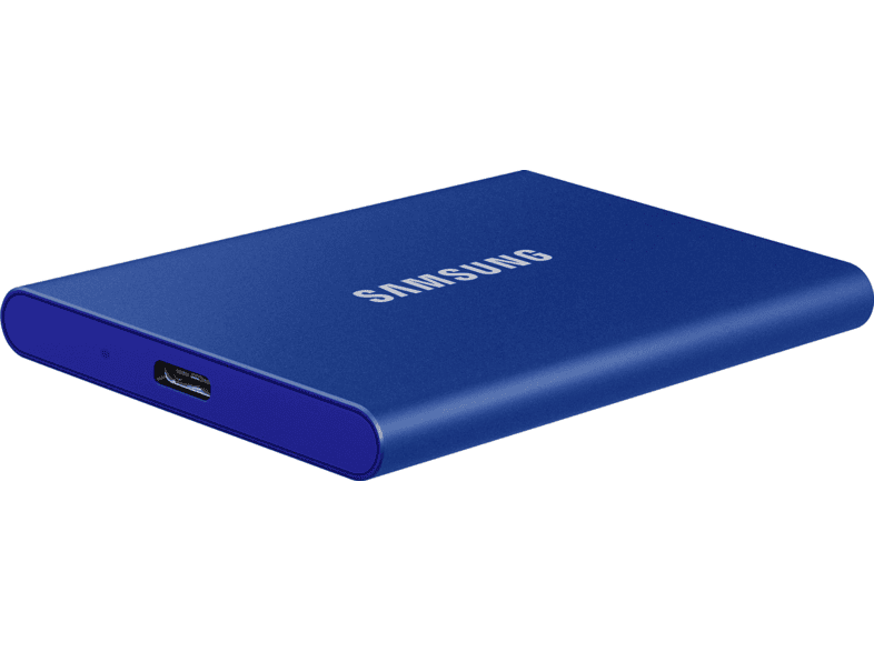 onvoorwaardelijk vork Onderzoek het SAMSUNG Draagbare SSD externe harde schijf T7 2 TB Blauw (MU-PC2T0H/WW)