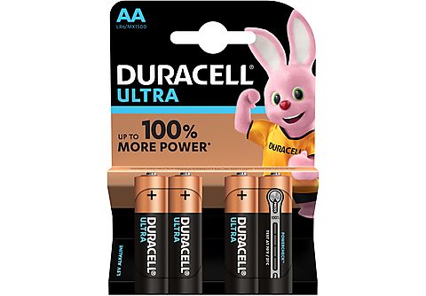Pilas AA - Duracell Ultra Power, 1.5 V, Alcalino, 4 uds