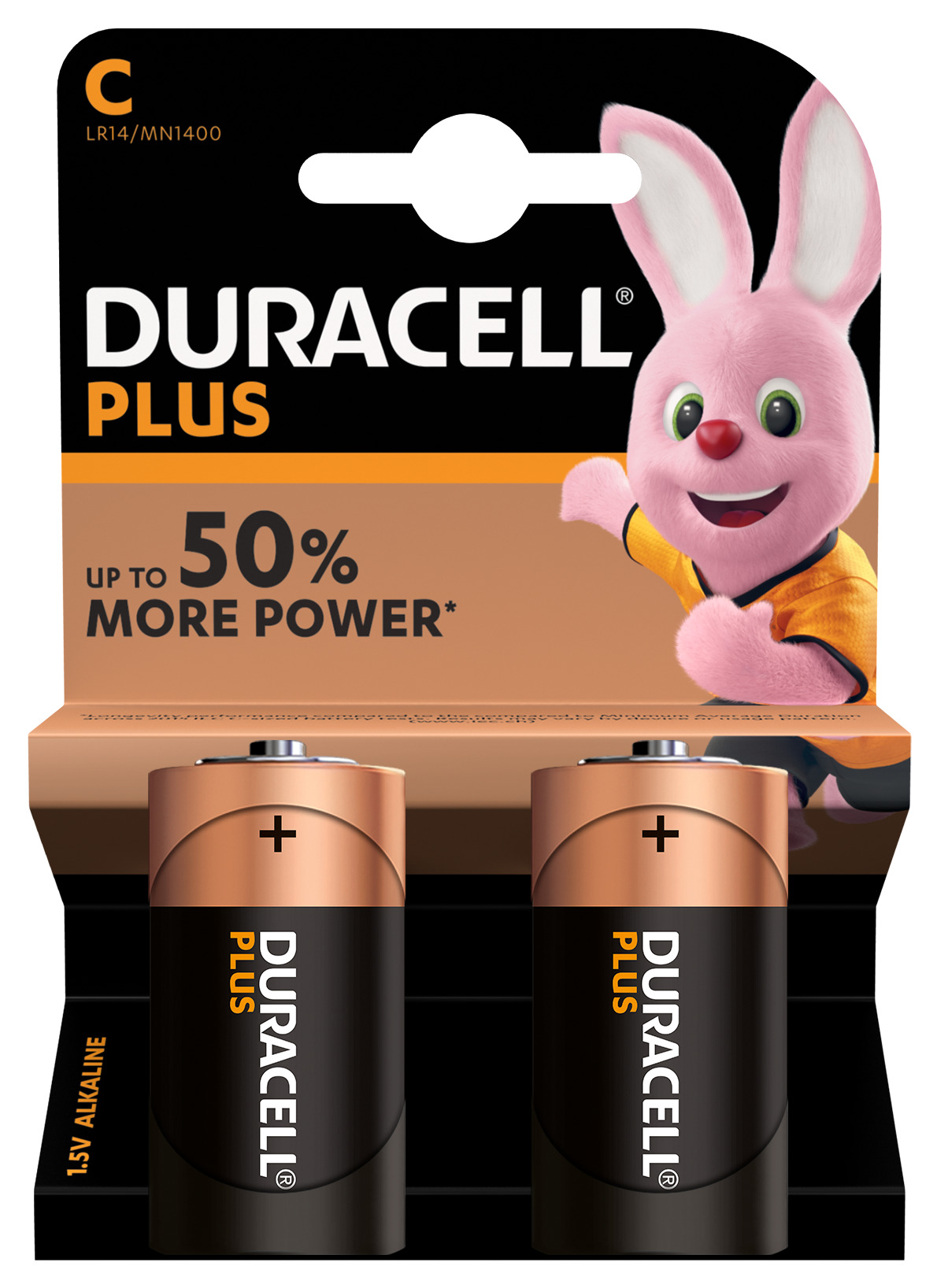 Duracell Plus C lr 14 2kp 81232316 pila alcalina power mn1400b2 pack 2uni 2 lr14 1.5v