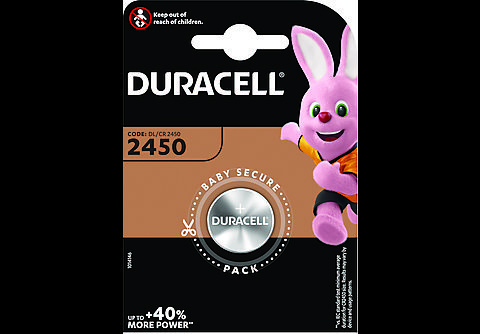 Pilas botón  Duracell 2450, 1 unidad, 3 V DL2450/CR2450, Plata