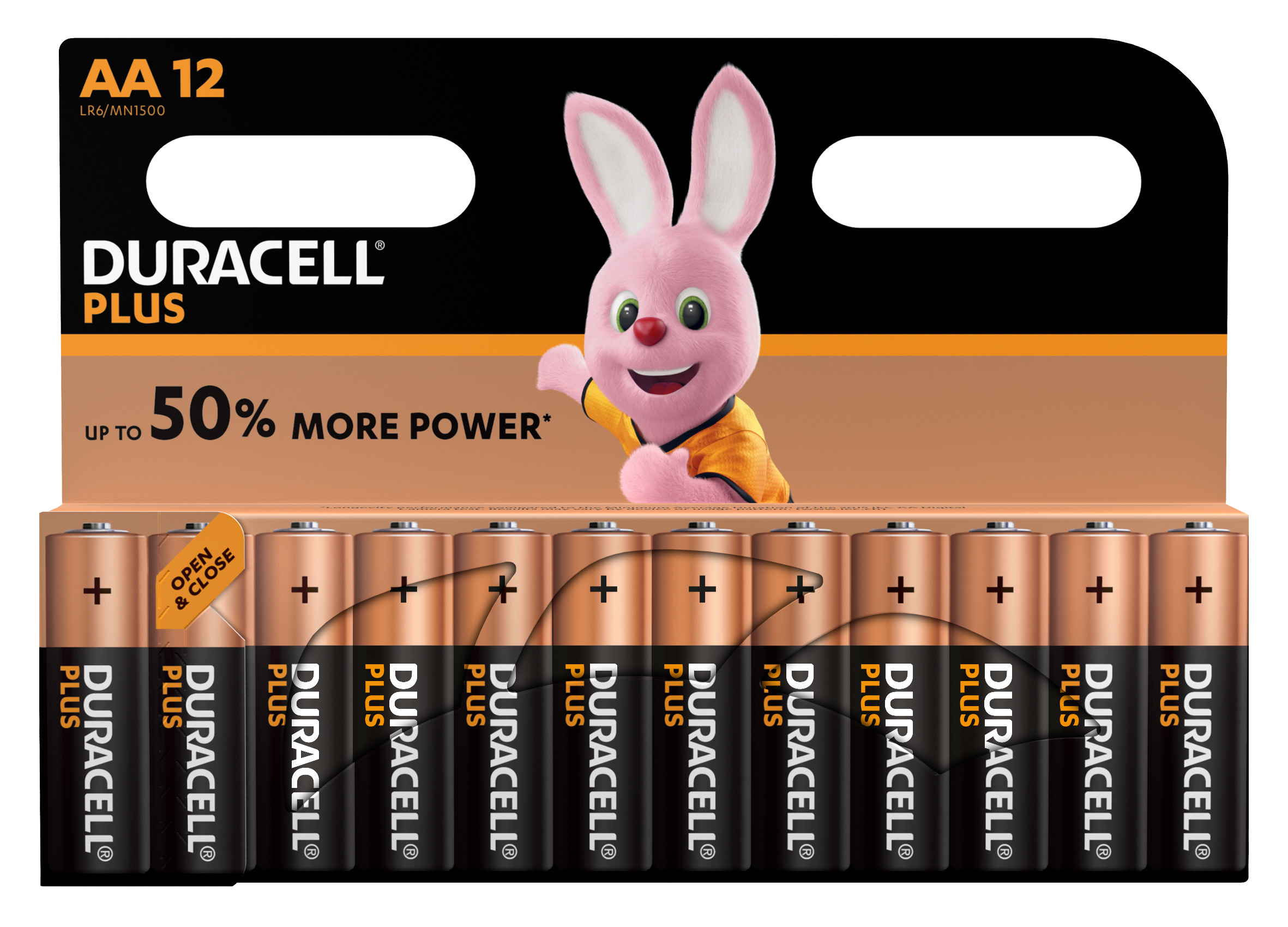Pila Alcalina Aa duracell plus power mn1500b12 pack 12 uds lr6 paquete de 1.5v unidades norecar 12xaa 1.5 batterie 12er