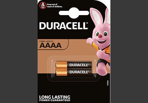 Pilas AAAA  Duracell AAAA, 2 unidades, 1,5 V LR8D425, Plata