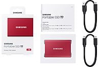 SAMSUNG Draagbare SSD externe harde schijf T7 1 TB Rood (MU-PC1T0R/WW)