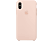 APPLE iPhone XS szilikon tok, rózsaszín (Pink Sand)