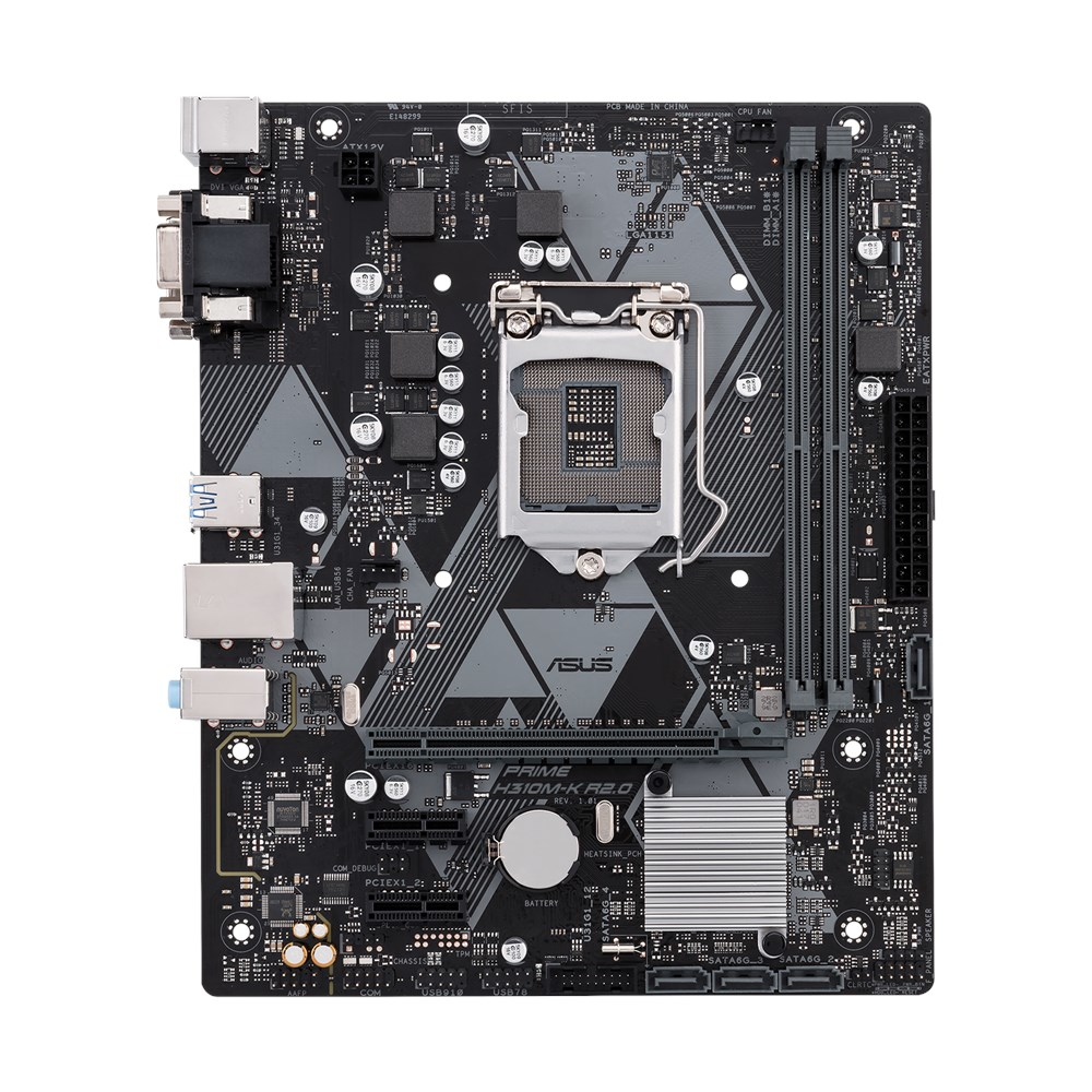 ASUS Prime H310M-K R2.0 Mainboard Schwarz