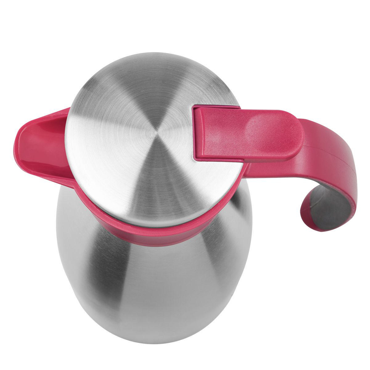 EMSA 512576 Soft Grip Isolierkanne Himbeer/Edelstahl