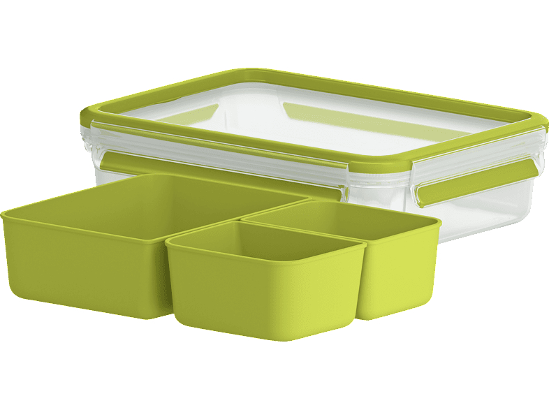 EMSA 518100 Clip & Go Snackbox Transparent/Grün