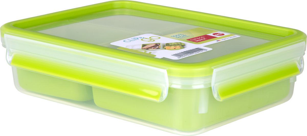 EMSA 518100 Clip & Go Snackbox Transparent/Grün