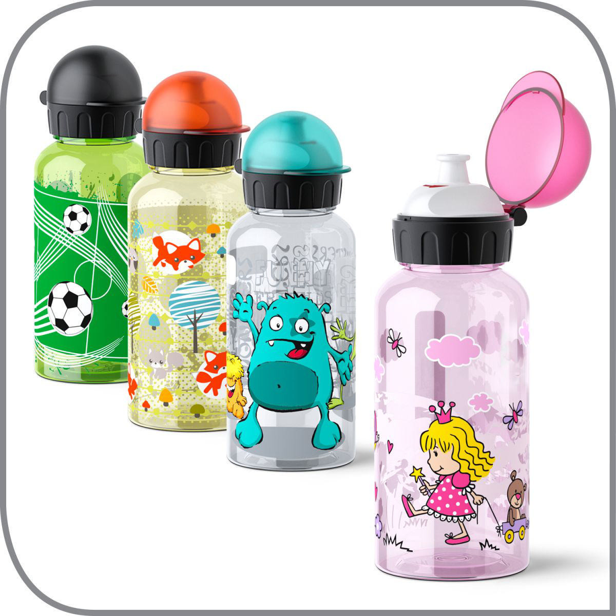 EMSA 518123 Monster Türkis/Transparent Trinkflasche