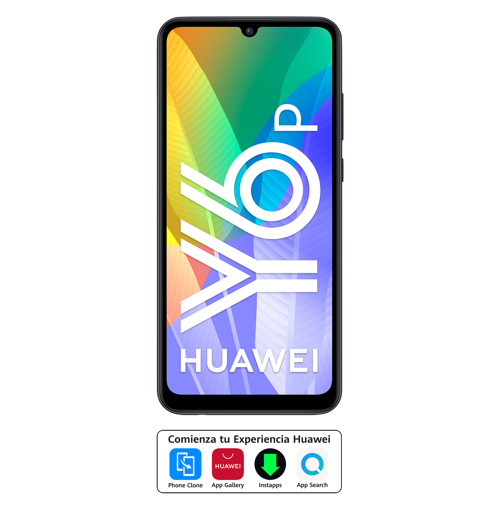 Móvil - Huawei Y6P, Negro, 64 GB, 3 GB, 6.3" HD+, MT6762R, 5000 mAh, Android