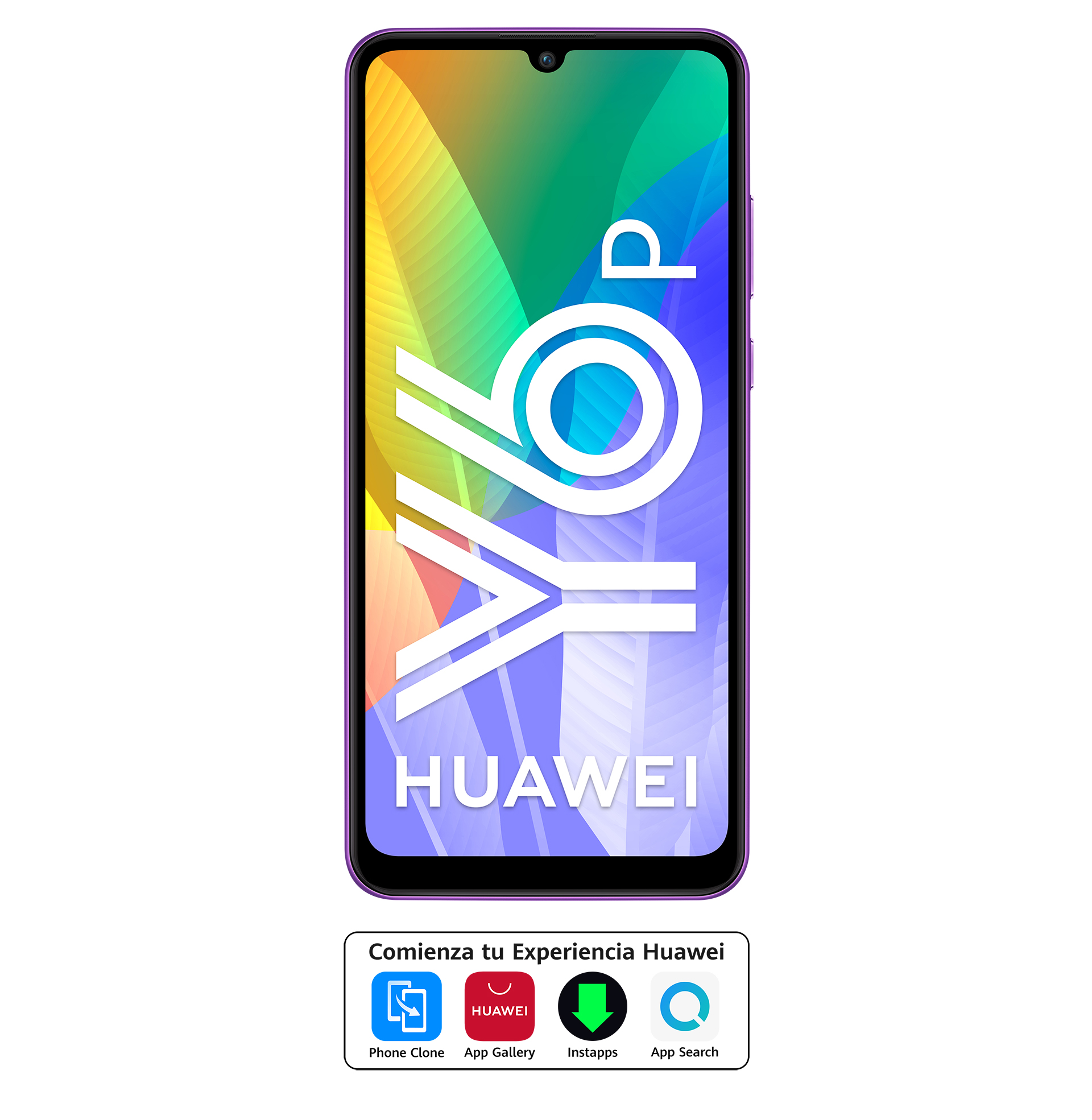 Móvil - Huawei Y6P, Púrpura, 64 GB, 3 GB, 6.3" HD+, MT6762R, 5000 mAh, Android