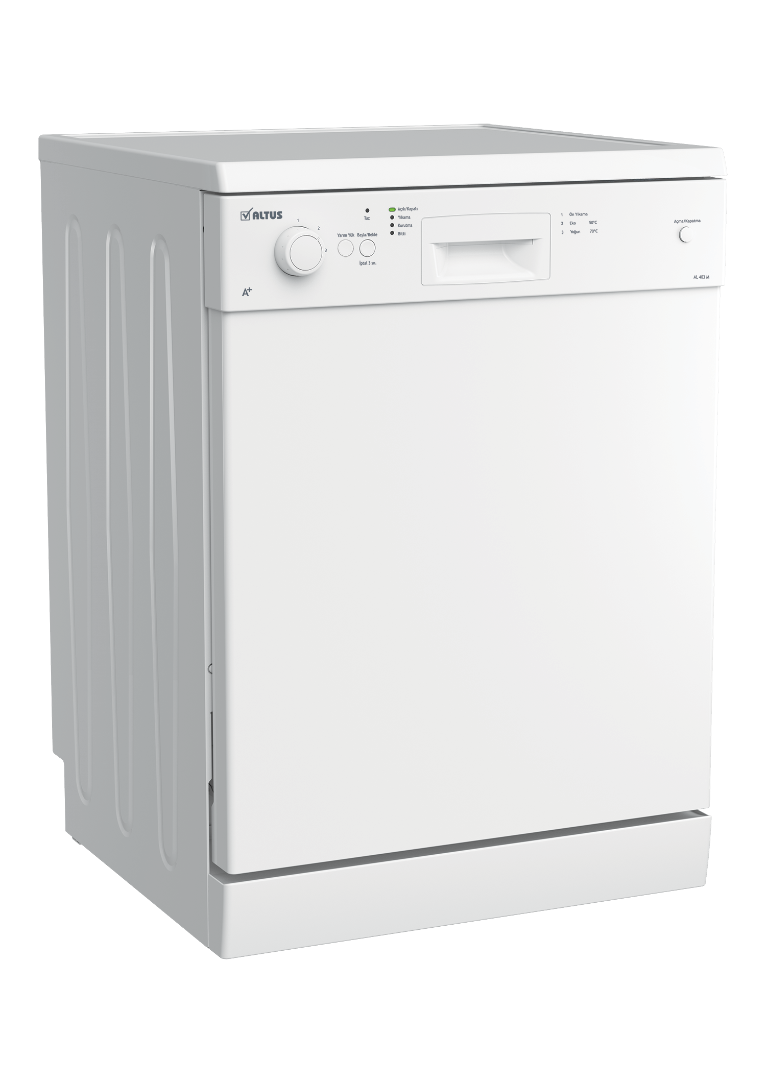 ALTUS AL 403 ML A++ Enerji Sınıfı 3 Programlı Bulaşık Makinesi Beyaz