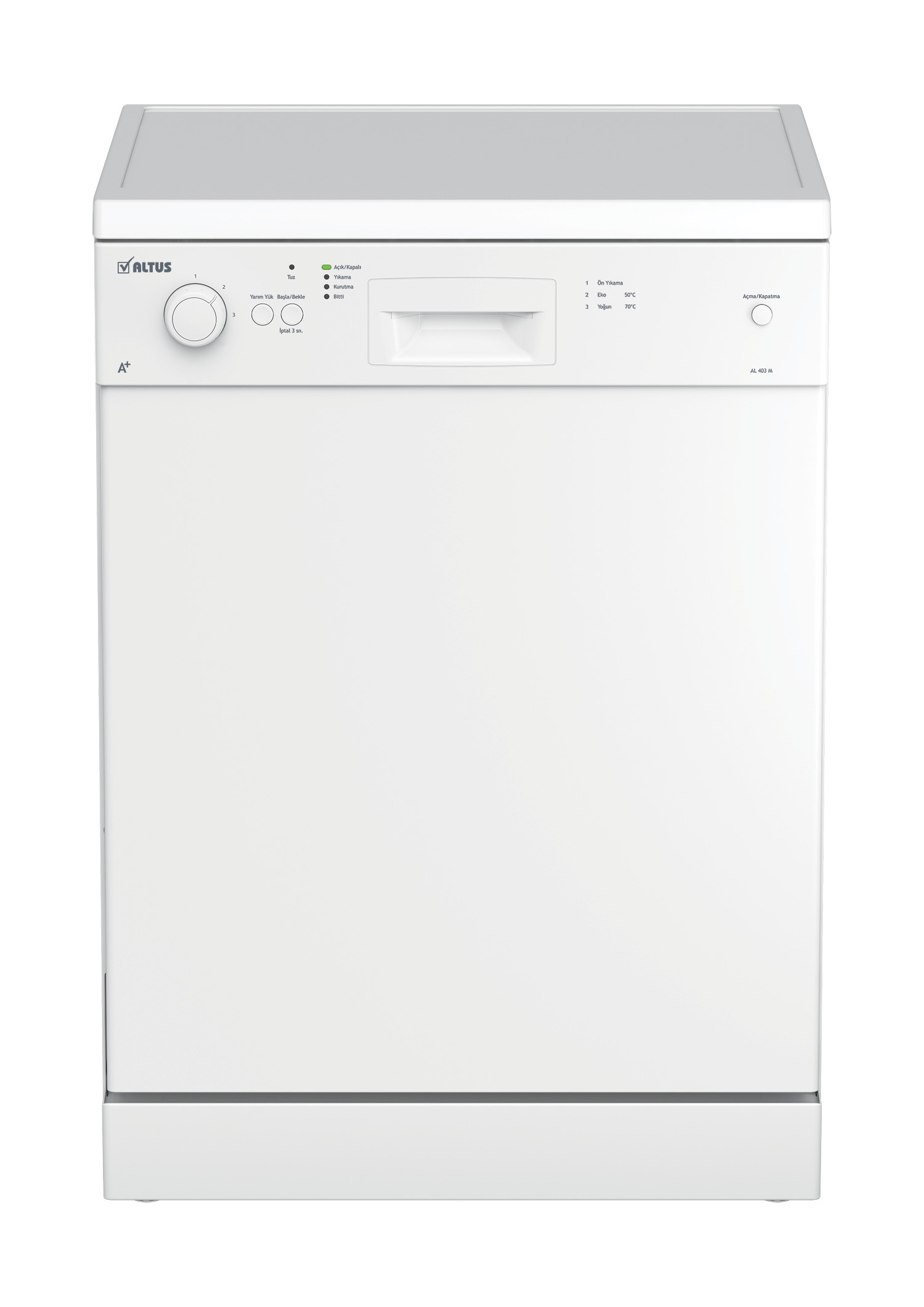 ALTUS AL 403 ML A++ Enerji Sınıfı 3 Programlı Bulaşık Makinesi Beyaz