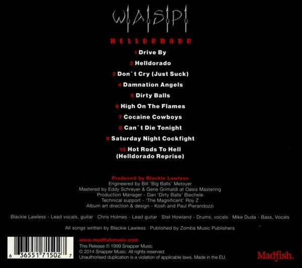 CD-Cover mit Titelliste, schwarzer Hintergrund und weißer Text. Madfish-Logo.