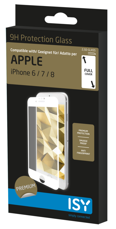 ISY Screenprotector Wit voor iPhone 6/7/8