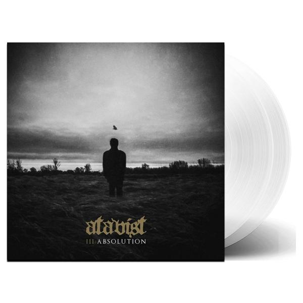 Pochette d'album avec une silhouette de personne dans un champ, avec texte.