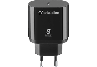 CELLULARLINE ACHSMUSBCPD25WK - Ladegerät (Schwarz)