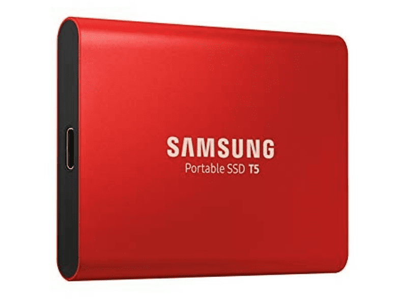 Disco duro SSD - Samsung MU-PA500R 500 GB + Gafas de sol, USB Tipo C, 3.1 (3.1 Gen 2), Rojo