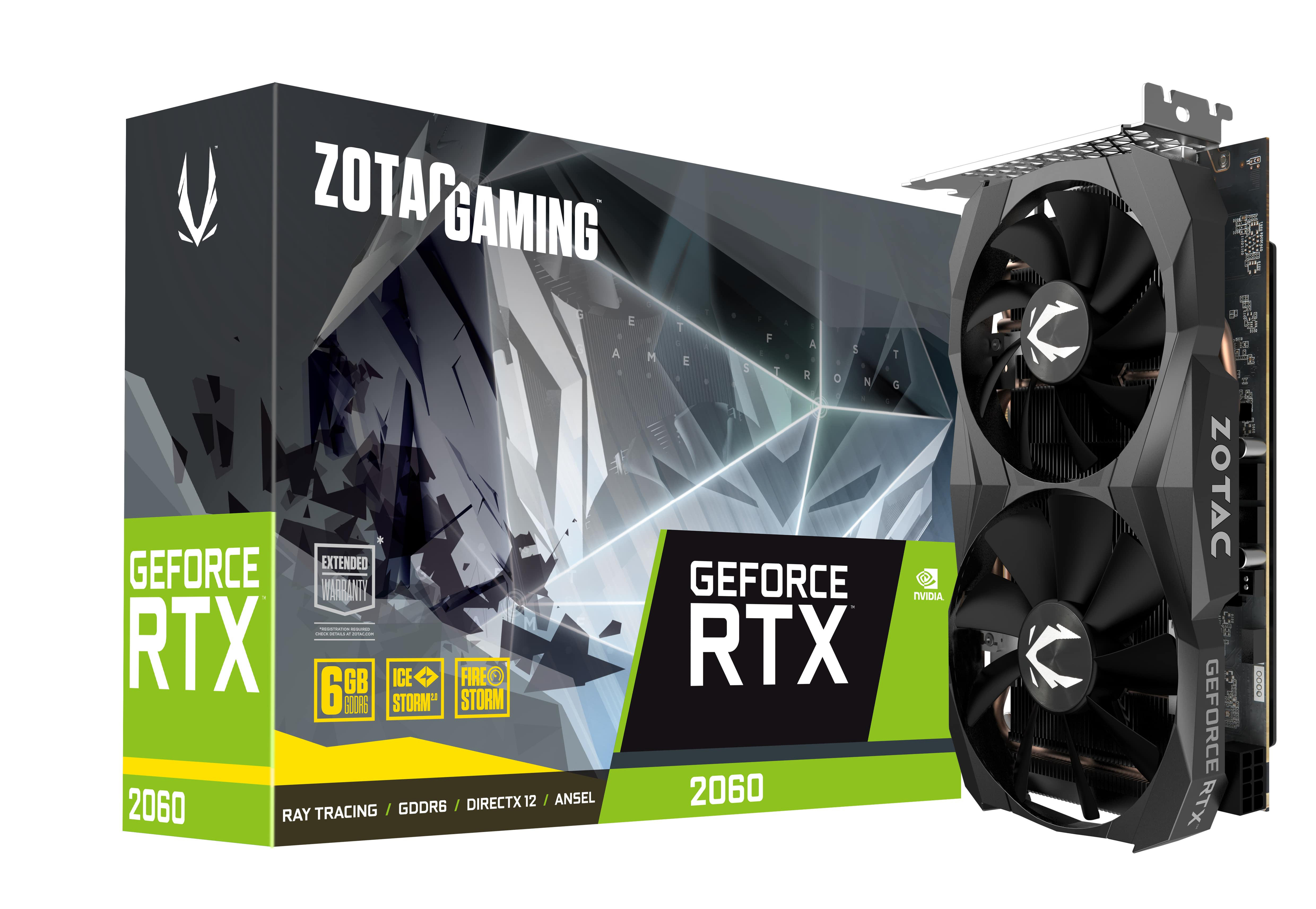 ZOTAC GeForce RTX™ 2060  Twin Fan 6GB (ZT-T20600K-10M) (NVIDIA, Grafikkarte)