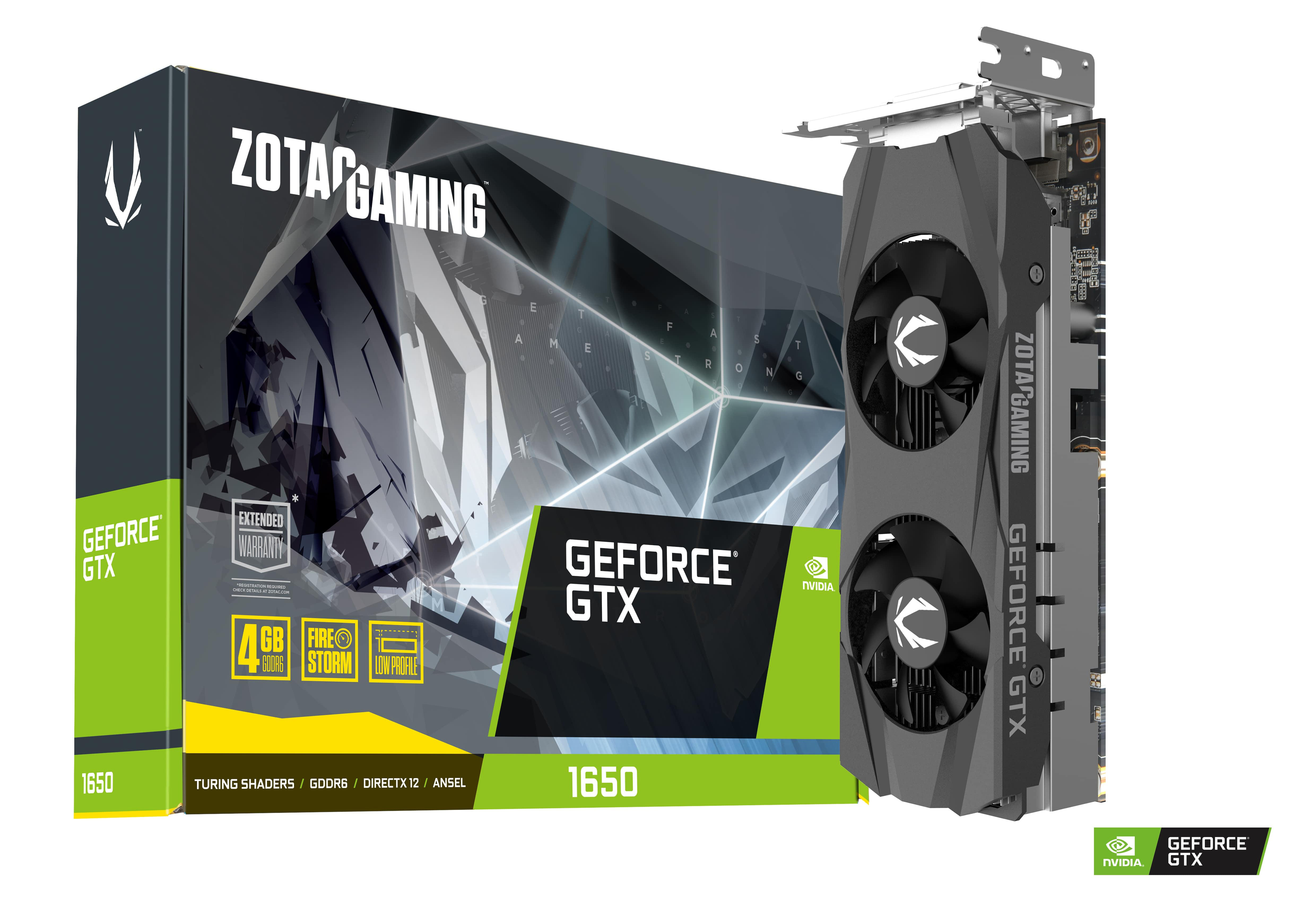 ZOTAC GAMING GEFORCE® GTX 1650 Low Profile GDDR6 (NVIDIA, Grafikkarte)